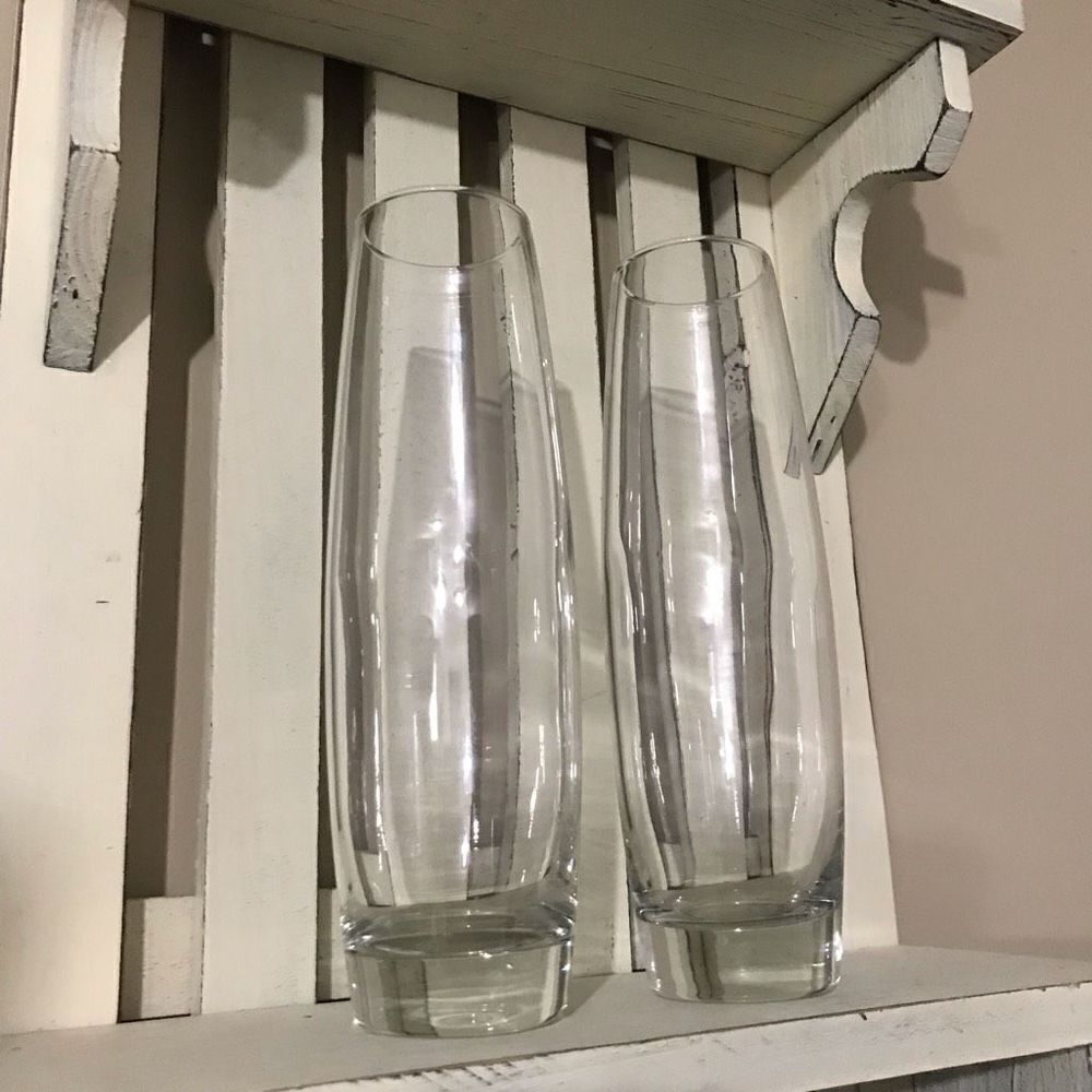 Libbey Bud Vases 2 Clear Glass - Picture 9 of 14